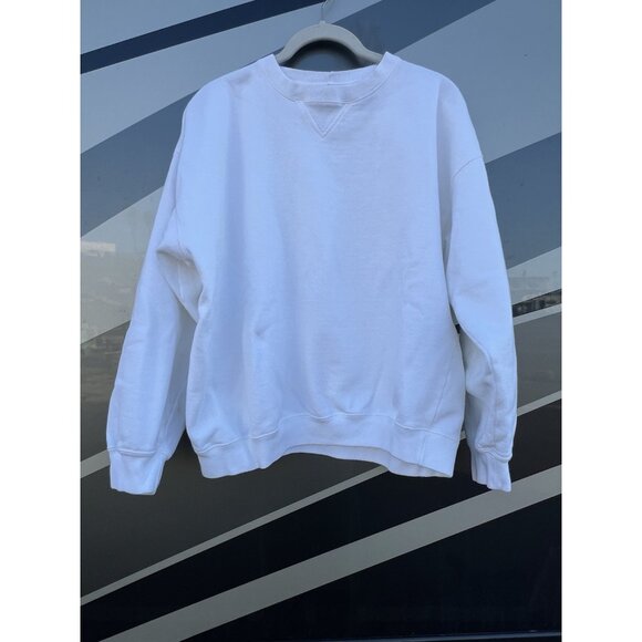 Vintage 80s GAP white sweatshirt minimalist retro S comfy classic - Picture 1 of 9